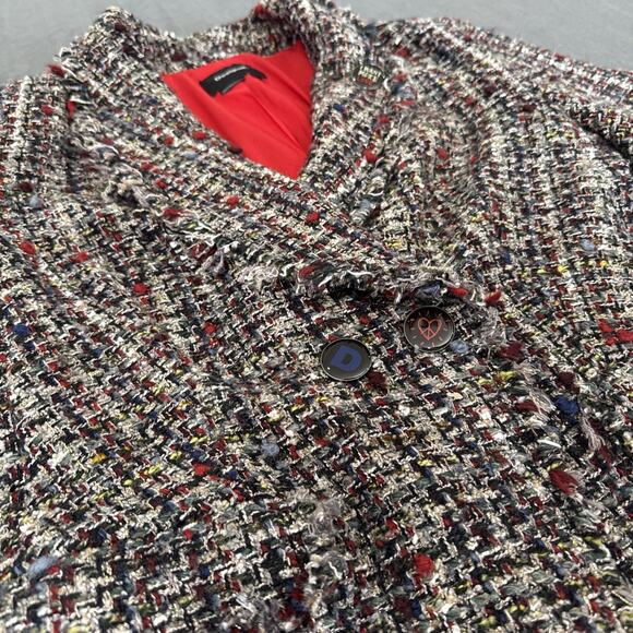 Desigual Tweed Chaw Blazer Drava Multicolor Women’s Size 40 (6) - Picture 10 of 13